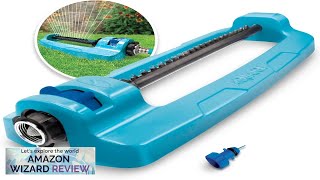 Aqua Joe SJIOMS16 Indestructible Metal Base Oscillating Sprinkler with Adjustable Spray Review [upl. by Ranitta875]