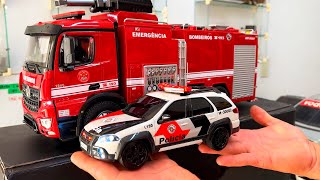 ELE FAZ MINIATURAS DE POLÍCIA E BOMBEIRO QUE FUNCIONAM DE VERDADE CARRINHOS E VIATURAS [upl. by Fatimah837]