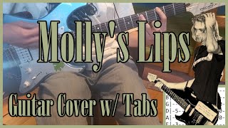 Easy for Beginners Nirvana  Mollys Lips  Guitar Cover with Tabs [upl. by Aikahs514]