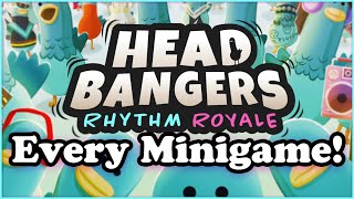 Headbangers Rhythm Royale  ALL 23 Minigames  Bonus Rounds [upl. by Dnalyram]