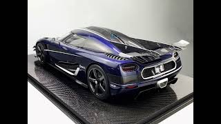 Frontiart 18 Koenigsegg ONE1 full open carbon blue [upl. by Lednahc]