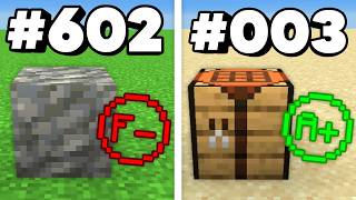 Ranking EVERY Minecraft Block From Worst To Best [upl. by Girvin479]