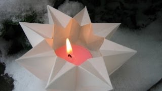 Origami ✬ Star Lantern ✬ Teelichtstern [upl. by Akienahs]