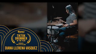 Diana Llerena wins TikTok Drummer Of The Year 2023 at the Drumeo Awards [upl. by Tletski]