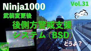 後側方警戒支援システム（BSD）ってどうよ？ Kawasaki Ninja1000  Kaedear KDRD801BSD【モトブログ】 [upl. by Sybilla]