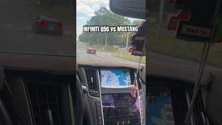 INFINITI Q50 vs 50 MUSTANGI GOT REELED IN LIKE A FISH🎣 reels viral shorts infiniti mustang [upl. by Notneb213]