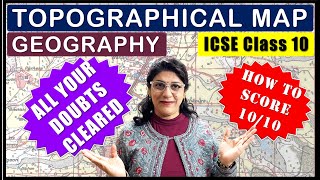 GEOGRAPHY TOPOGRAPHY MAP  SURE SHOT QUESTION IN BOARD EXAMINATION  ICSE CLASS 10 [upl. by Arbrab]