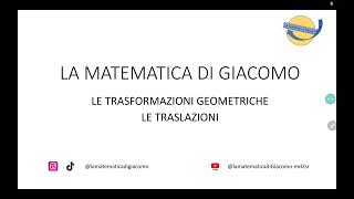 Le trasformazioni geometriche  traslazioni  esercizi svolti [upl. by Oba65]