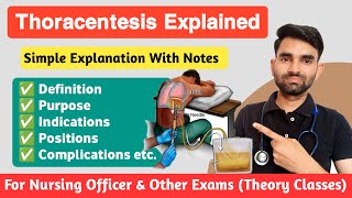 Thoracentesis Procedure in Hindi  Purpose Indications Positions amp Complications of Thoracentesis [upl. by Yeta]