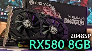 НИЩАЯ ВИДЕОКАРТА  SOYO RX580 2048SP 8GB  Обзор Разборка Тесты [upl. by Vincenta728]