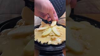 Waffled APPLE CAKE shorts asmr viral [upl. by Sivlek]