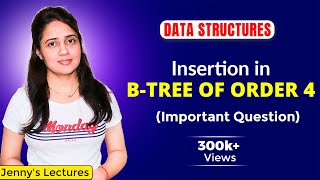 527 Insertion in BTree of Order 4 Data Structure [upl. by Gnof]