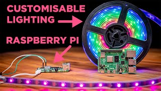 How To Use Addressable RGB WS2812B LED Strips With a Raspberry Pi Single Board Computer [upl. by Adneral]