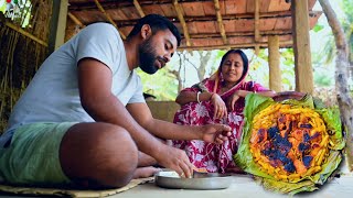 13 kg ওজনের কাতলা মাছের কলা পাতায় পেটি ভাজা  Big size Katla fish Paturi fry  fish recipe Bengali [upl. by Saref]