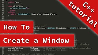 C Tutorial How to Create a Simple Window  Create a Simple Program in C Win32API [upl. by Anivlac154]