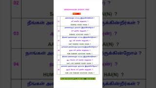 PART 03 SPEAKING PRACTICE HINDI SENTENCES DAILY USE HINDI SENTENCES THROUGH TAMIL [upl. by Church]