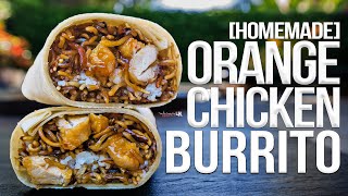 Homemade Orange Chicken Burrito from Panda Express  SAM THE COOKING GUY 4K [upl. by Ivad]