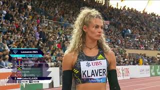 Diamond League womens 400m August 26 2021 with Lieke Klaver [upl. by Nnylyahs29]