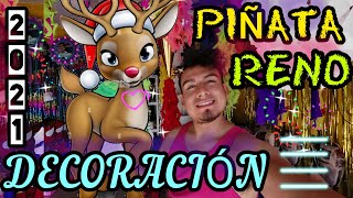 COMO hacer Una PIÑATA🦌 de RENO naVIDeño FÁCIL Y RAPIDO ⛄🎄 [upl. by Moyna55]