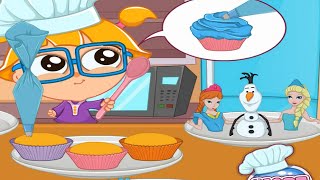 Frozen Cupcake  Cutezee Cooking Academy Elsa Cupcakes  Frozen Cooking Game [upl. by Lyckman533]