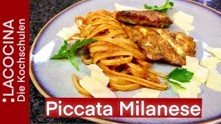 Einfache Piccata Milanese  für den kleinen Italiener Zuhause  Rezept  La Cocina [upl. by Converse]