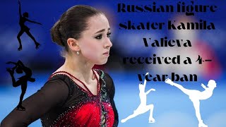 Russian figure skater Kamila Valieva received a 4year ban [upl. by Anahpets886]