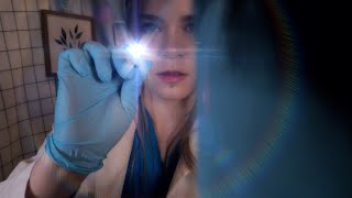 ASMR Hospital Detailed Optic Cranial Nerve Exam  Orbital Ultrasound Lashes on Lens [upl. by Malchy263]