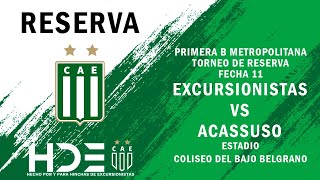 Excursionistas vs Acassuso  Fecha 11 [upl. by Nwahsaj]