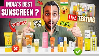 Dont Buy SUNSCREEN Before Watching This  Best SUNSCREEN for Oily Skin  LIVE Testing 🔥 [upl. by Meerek]