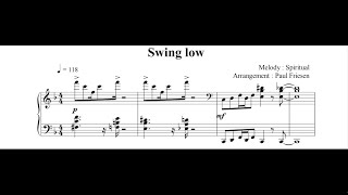 Swing Low Sweet Chariot  Jazz Piano  With Sheet Music Jazz Trio [upl. by Bessie]