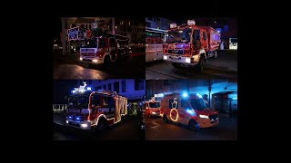 Christmas Fire Truck Tour 2022 Feuerwehr Stadt Kelkheim mit Weihnachtlich geschmückte Fahrzeugen [upl. by Tristis]