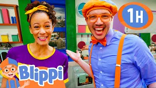 Blippi and Meekah Learn About Fire Safety at NYC Fire Station  1 HOUR OF BLIPPI TOYS [upl. by Ahsatal]