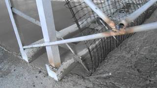 Basalt Geogrid netfabric in concrete [upl. by Enelhtak]