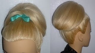 FESTLICHE amp EINFACHE Frisur für mittellanges Haar zum selber machen EASY Hair Bun Updo Peinados [upl. by Iona55]