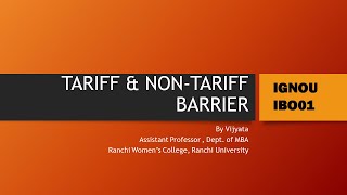 🔴5 Tariff And NonTariff Barriers  Bilateral And Multilateral Trade Agreements  In Hindi [upl. by Brenk]