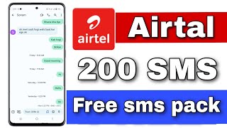 airtel sms pack 2023  airtel sms pack recharge  sms pack airtel  Info title [upl. by Aridan]