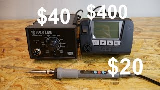 Soldering irons test 20 vs 40 vs 400 [upl. by Anitsirhk]