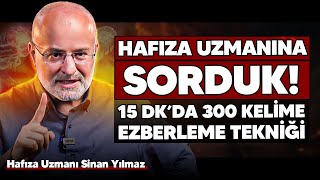 Hafıza Uzmanına Sorduk  15 Dkda 300 Kelime Ezberleme Tekniği  Sinan Yılmaz [upl. by Sheena275]