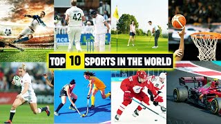 Top 10 Most Popular Sports in the World  Fast amp Fun 1 Minute Breakdown [upl. by Ijic]