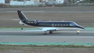 Private Gulfstream G150 OHWIL Taxing Malaga LEMG [upl. by Lilahk147]