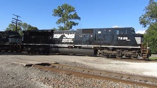 61217  NS 7226 SD80MAC leads NS 319 at Centralia IL [upl. by Anthony]