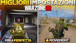 MIGLIORI IMPOSTAZIONI per MIRA e MOVEMENT su WARZONE 3 MIRA PERFETTA  AIM ASSIST MIGLIORE da USARE [upl. by Kippy109]