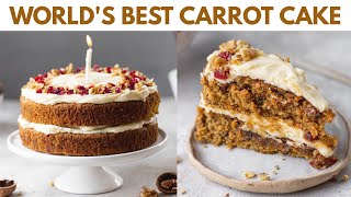 World’s Best Carrot Cake  My Lock Down Birthday Cake  whole wheat carrot cake recipe [upl. by Tomkin]