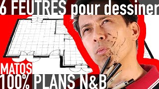 Quels feutres indispensables pour dessiner des plans darchitecture plans complets professionnels [upl. by Ahsiuqal]