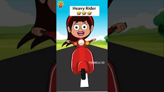 Dont miss the end🤣 funmoji2d rider bike newbike bikelover biker ladyrider comedy cartoon [upl. by Llereg121]