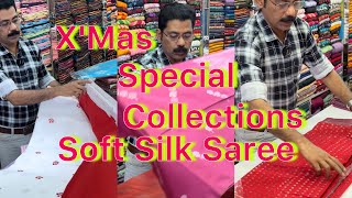 Soft Silk Sareesaree patturumalkayamkulam new trendingvideo trending softsilk saree xmas [upl. by Noakes]