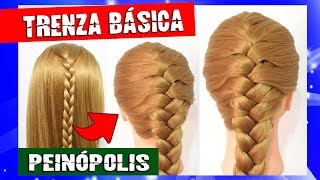 Como Hacer una Trenza Basica  de Raiz o Francesa para Principiantes con Peinados Faciles y Rapidos [upl. by Arednaxela]