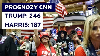 Wybory w USA Prognozy CNN dot dwóch z siedmiu wahających się stanów Georgii i Karoliny Północnej [upl. by Eshman]