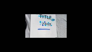 Chapter water 💧 Heading ideas for notes shorts ytshorts title calligraphy heading art [upl. by Ayo5]