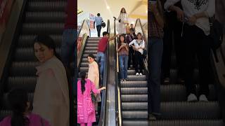 Escalator funny prank video gone extremely wrong 😡🤪 shorts escalator escalator girl funny [upl. by Alvy]